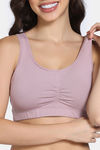 Zivame Double Layered Full Coverage Non Wired Slip-on Home Bra - Mauve Shadows — thumbnail 5